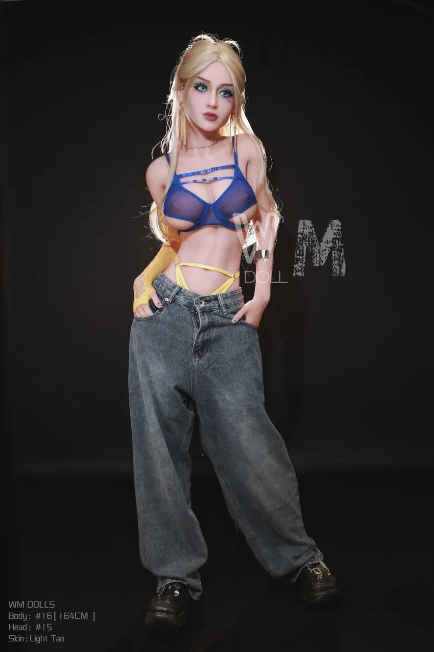 164cm (5ft4") Sexy Blonde Sex Doll with Realistic Bouncy Boobs- D-Cup - Head#15 - Liora