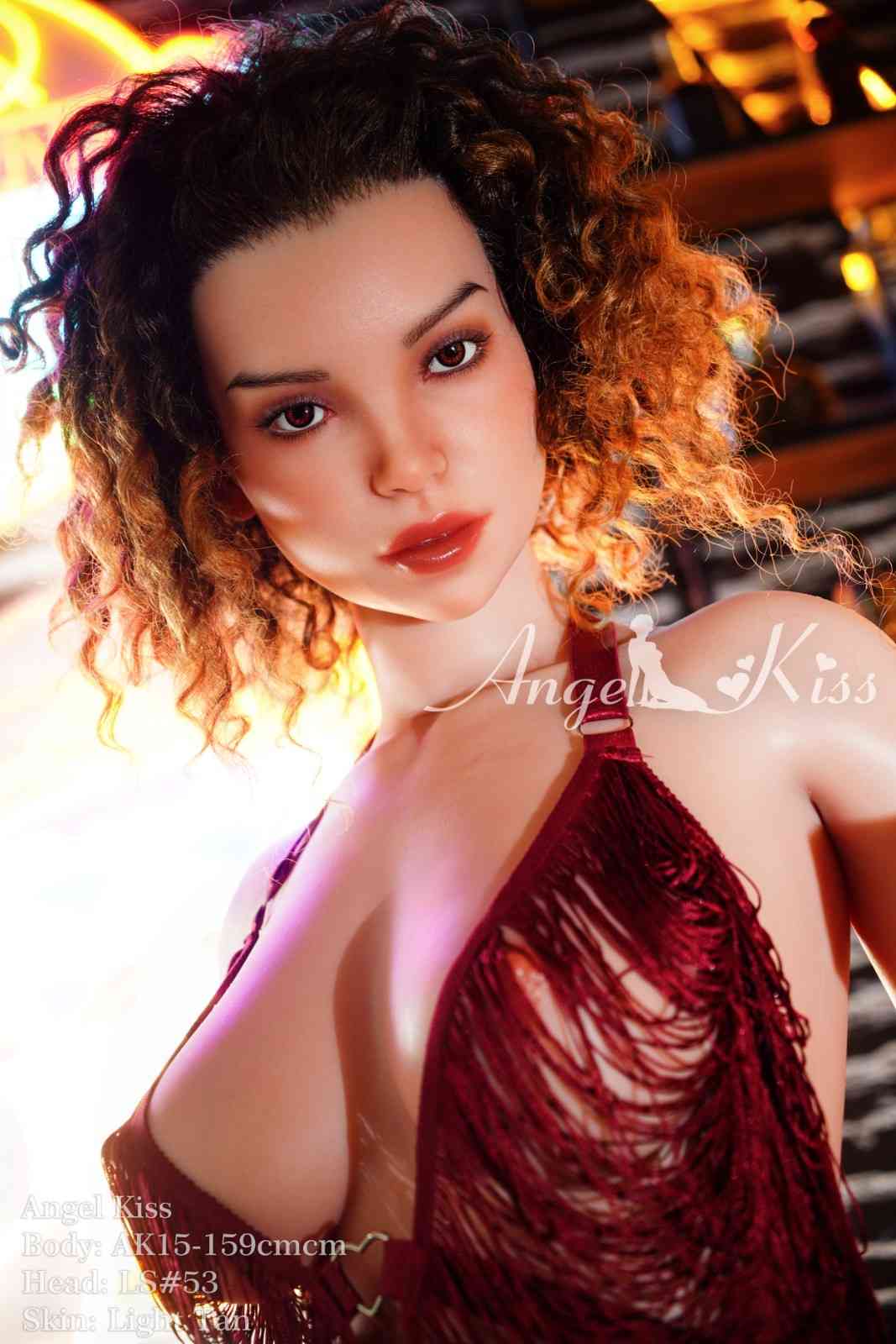 159cm (5ft2'" F-Cup Sexy Bar Girl in Red Dress - F-Cup - Nora