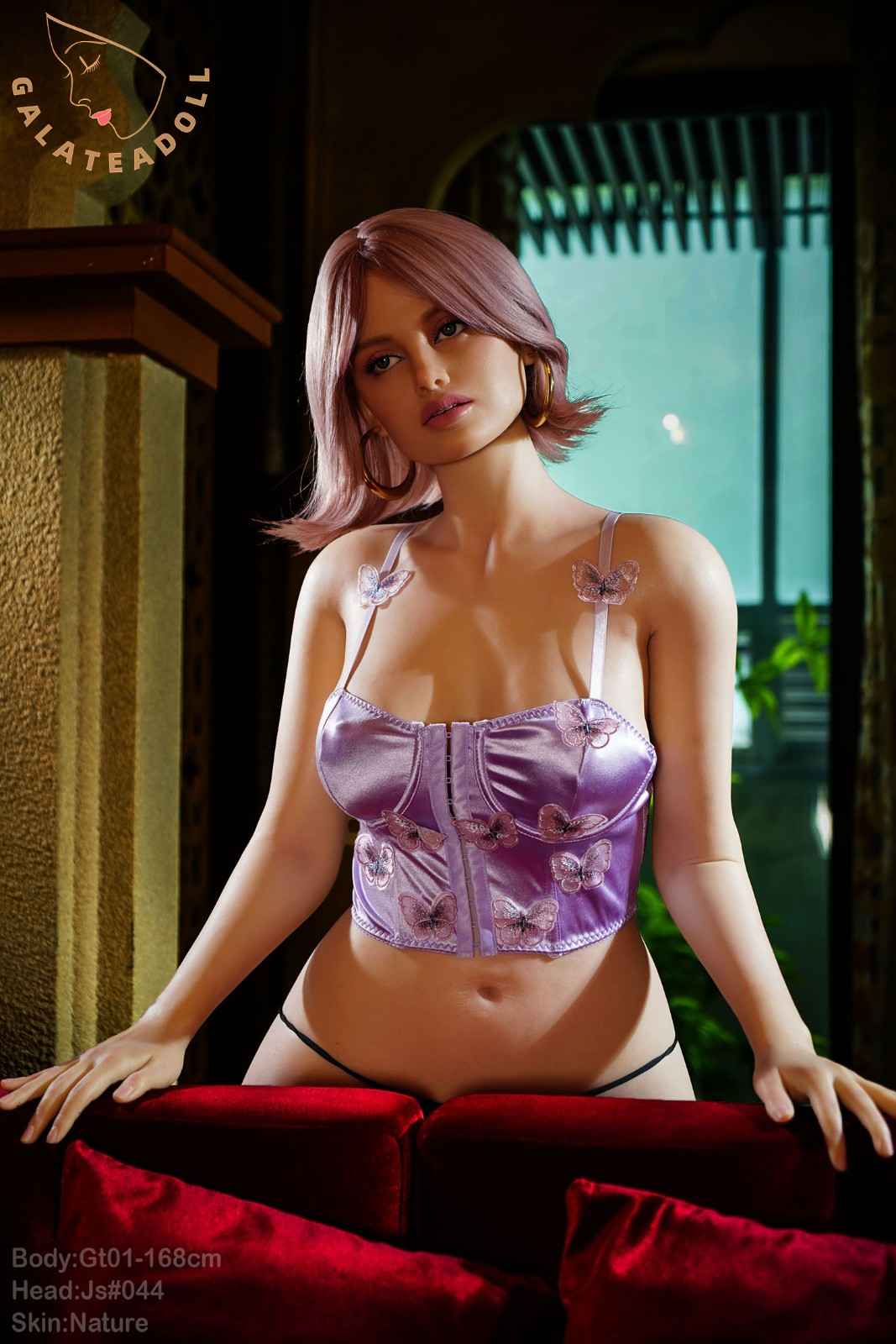 168cm (5ft5") Purple Hair ROS Silicone Sex Doll - D-Cup