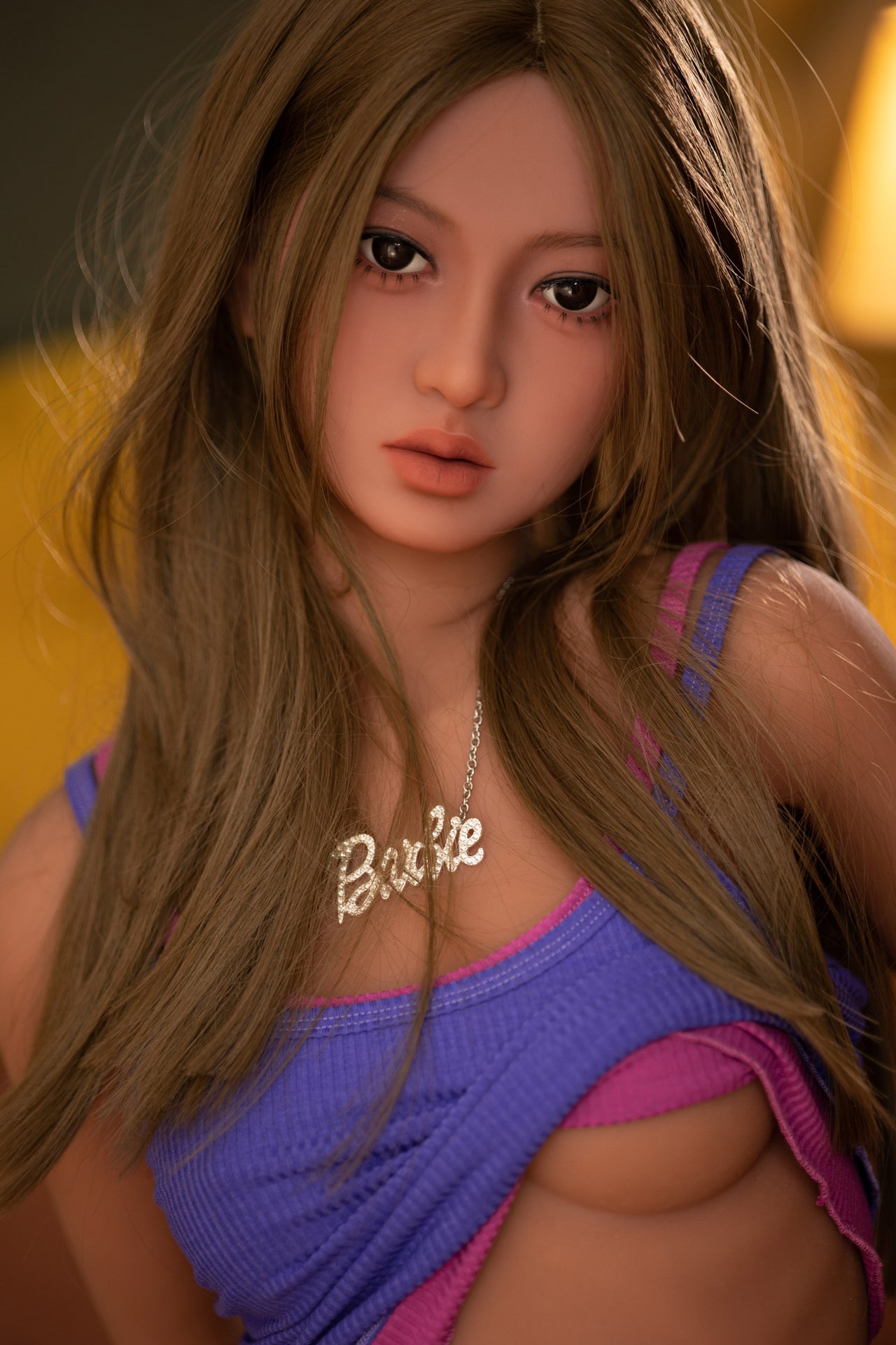138cm (4ft5") Petite Brunette TPE Sex Doll Head #221 - Barbie