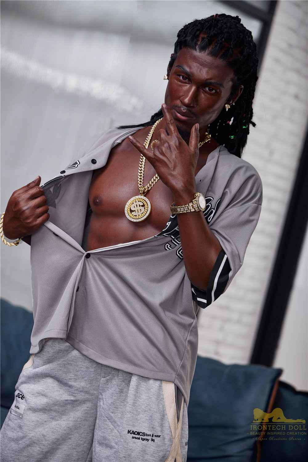 170cm (5ft5') Black Male Sex Doll - Realistic Silicone Fantasy - Bill