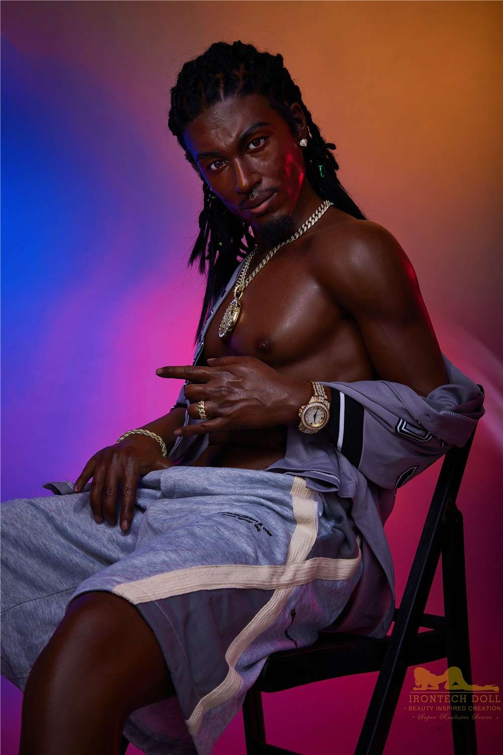 170cm (5ft5') Black Male Sex Doll - Realistic Silicone Fantasy - Bill