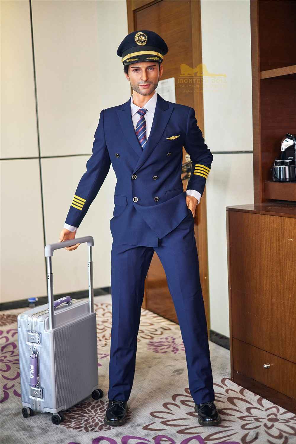 176cm (5ft7') Luxury Airline Pilot Full Size Silicone Male Sex Doll - George