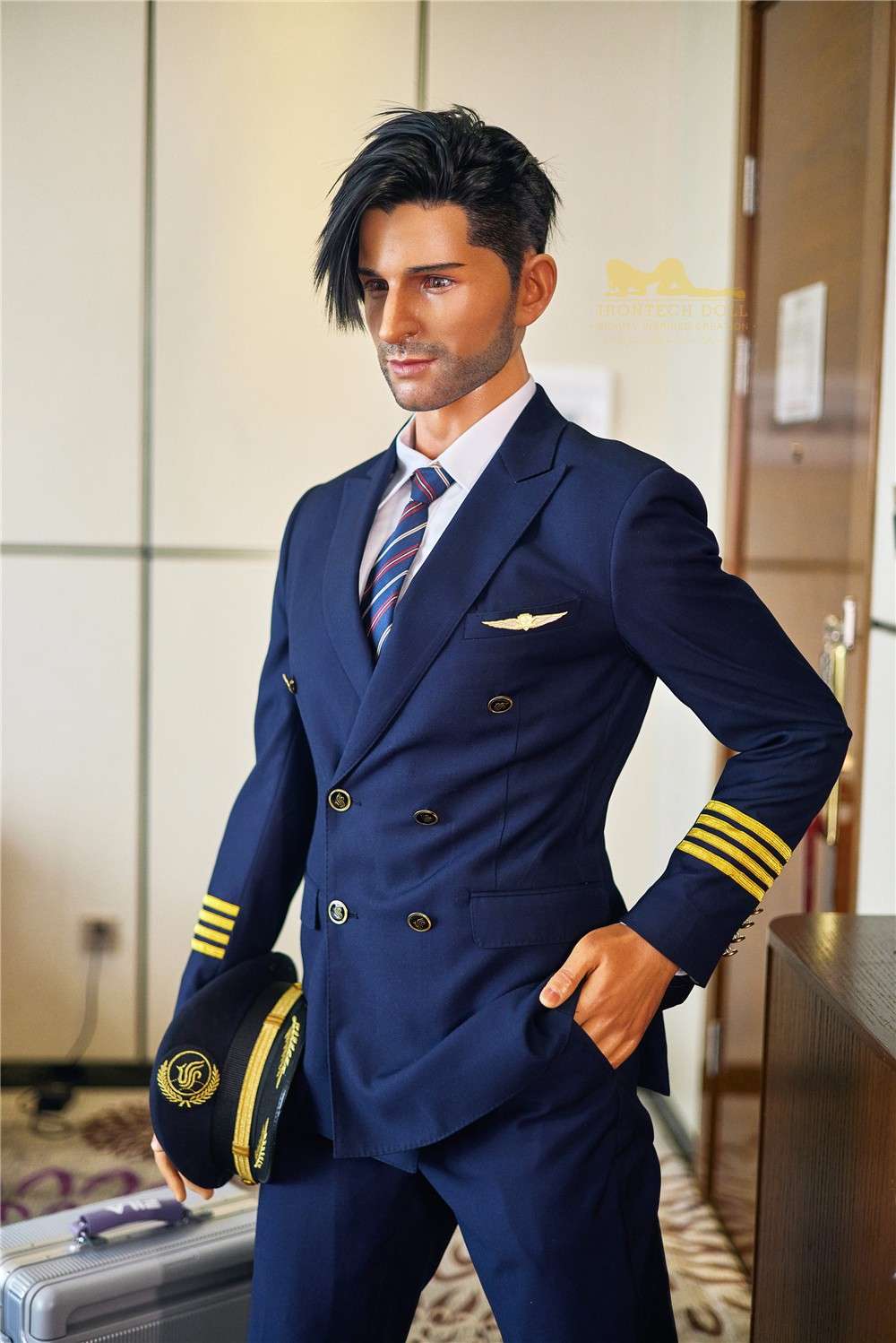 176cm (5ft7') Luxury Airline Pilot Full Size Silicone Male Sex Doll - George
