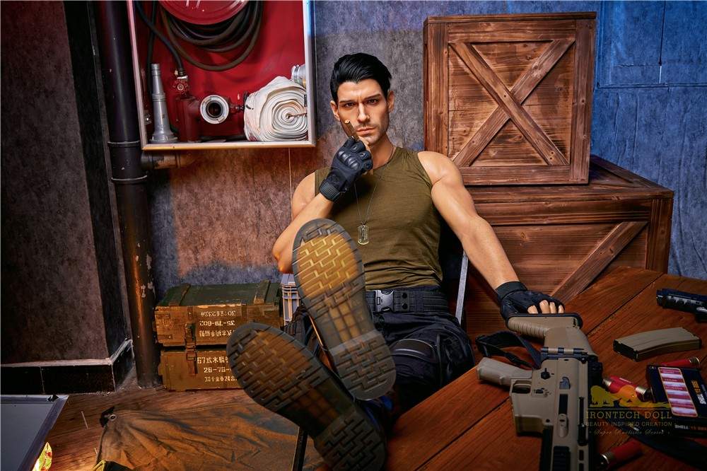 176cm (5ft7') Elite Commando Muscular Silicone Male Sex Doll - Thomas