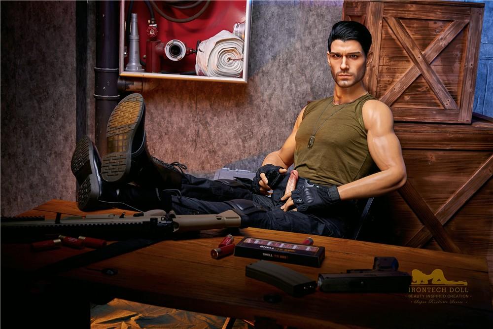 176cm (5ft7') Elite Commando Muscular Silicone Male Sex Doll - Thomas