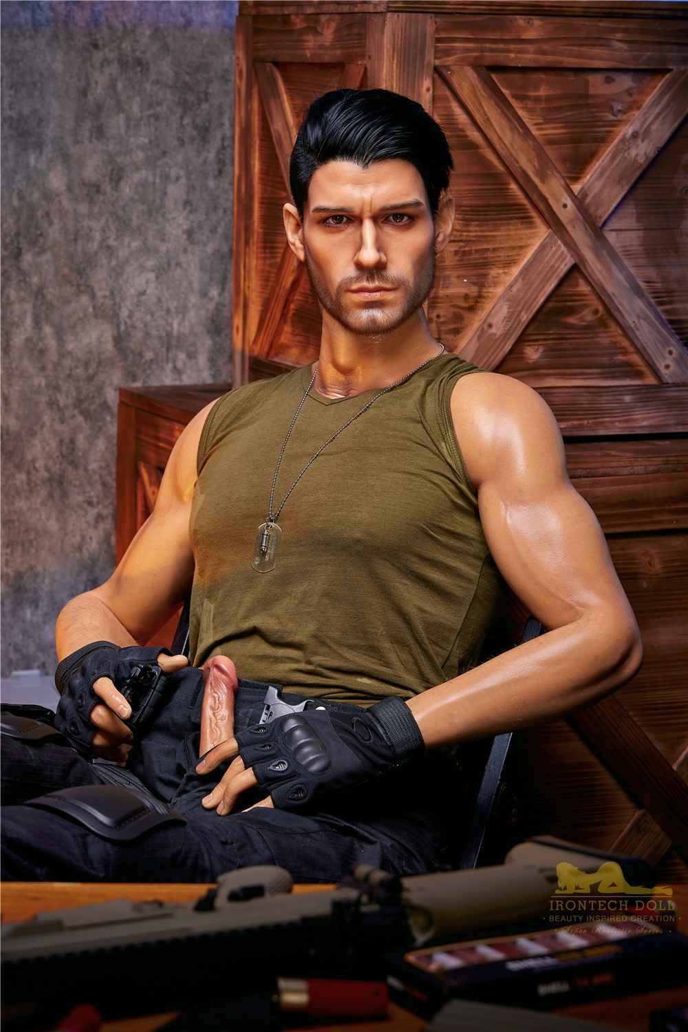 176cm (5ft7') Elite Commando Muscular Silicone Male Sex Doll - Thomas