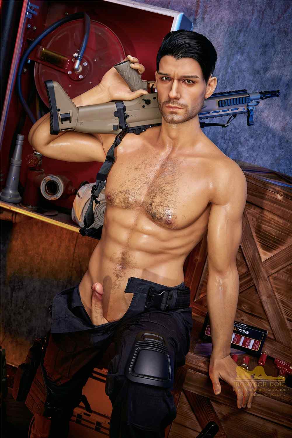 176cm (5ft7') Elite Commando Muscular Silicone Male Sex Doll - Thomas