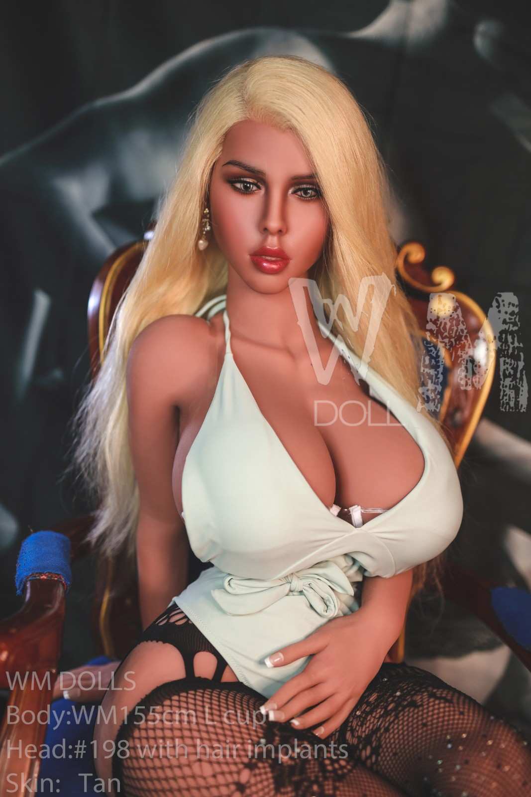 155cm (5ft1') L-Cup Big Boobs Love Doll with Nipple Penetration - Head#198 - Jollie