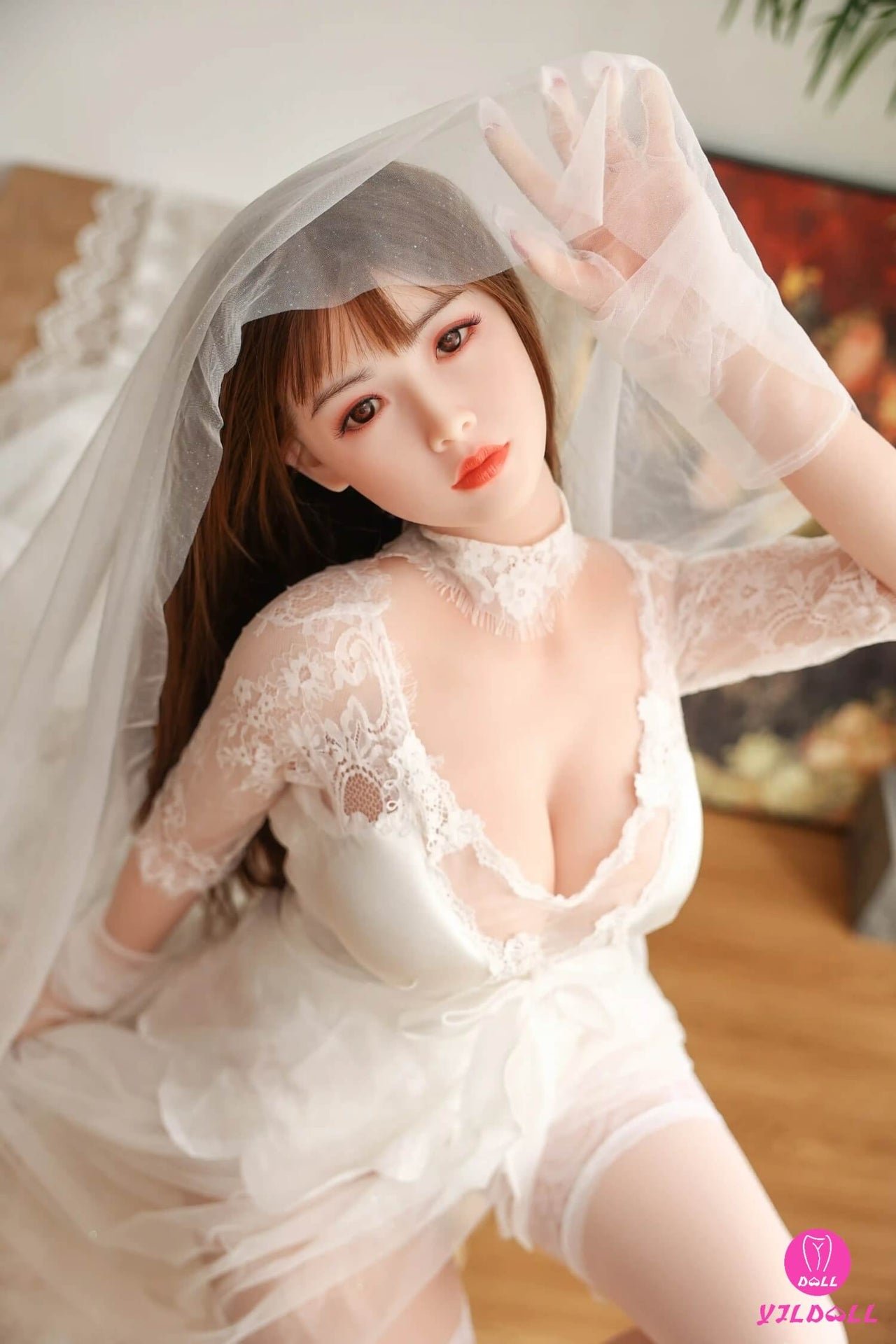 163cm (5ft3") Natural Head & Body One Piece Silicone Love Sex Doll - F-Cup - Indira