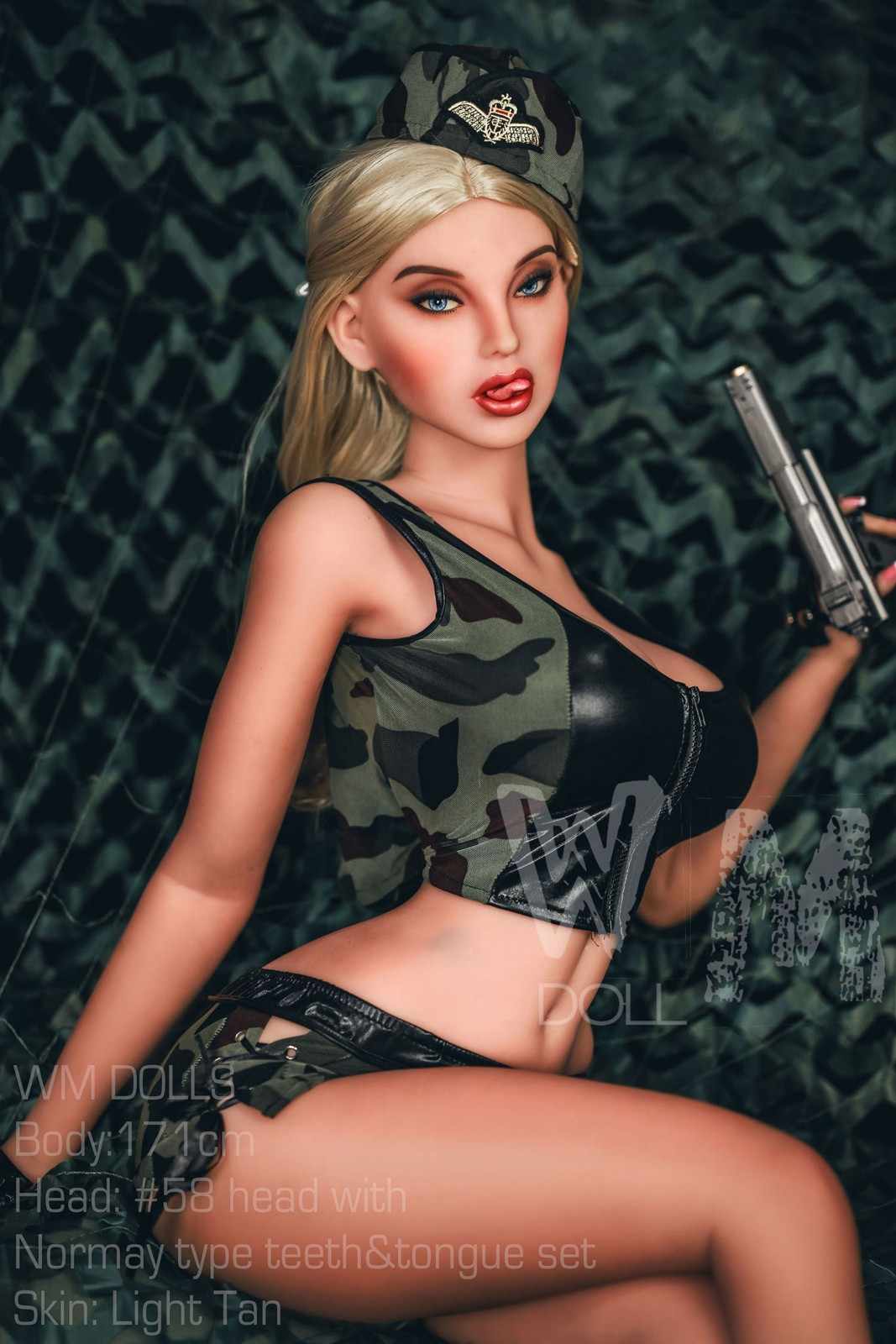 171cm (5ft7') H-Cup Army Brat Curvy Sex Doll - Head#58 - Christina