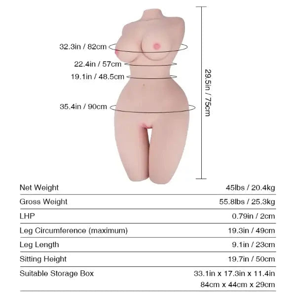 Tantaly Dolls 75cm (29.5') Japanese Torso Sex Doll