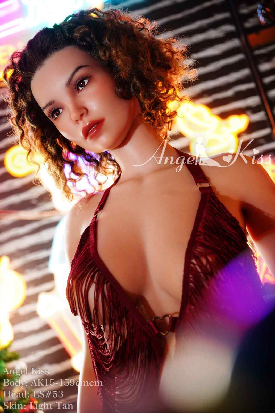 159cm (5ft2'" F-Cup Sexy Bar Girl in Red Dress - F-Cup - Nora