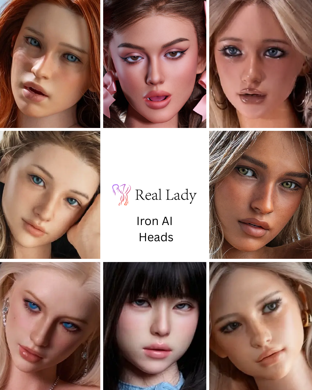 Real Lady Iron AI Heads