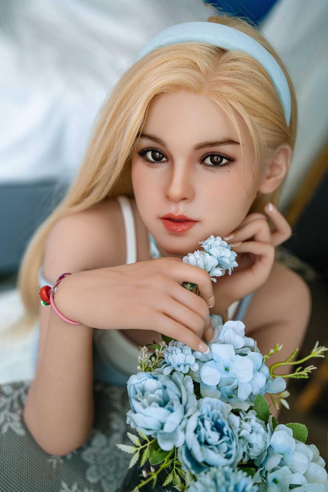 148cm (4ft10") Hybrid Sex Doll in Light Tan Skin with Movable Jaw - In Stock | US Only