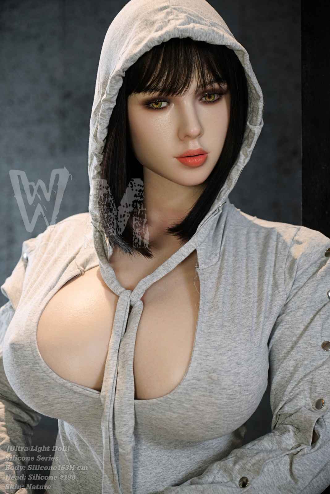 163cm (5ft4") Ultra-Light BBW Full Silicone Sex Doll - H-Cup - Head#198, WM Dolls, , SRSD