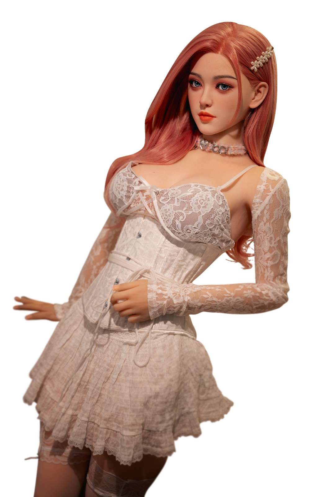 160cm (5'3) C-cup Sex Doll Pink Hair Anime Asian with Silicone Head and TPE body - In Stock | US Only
