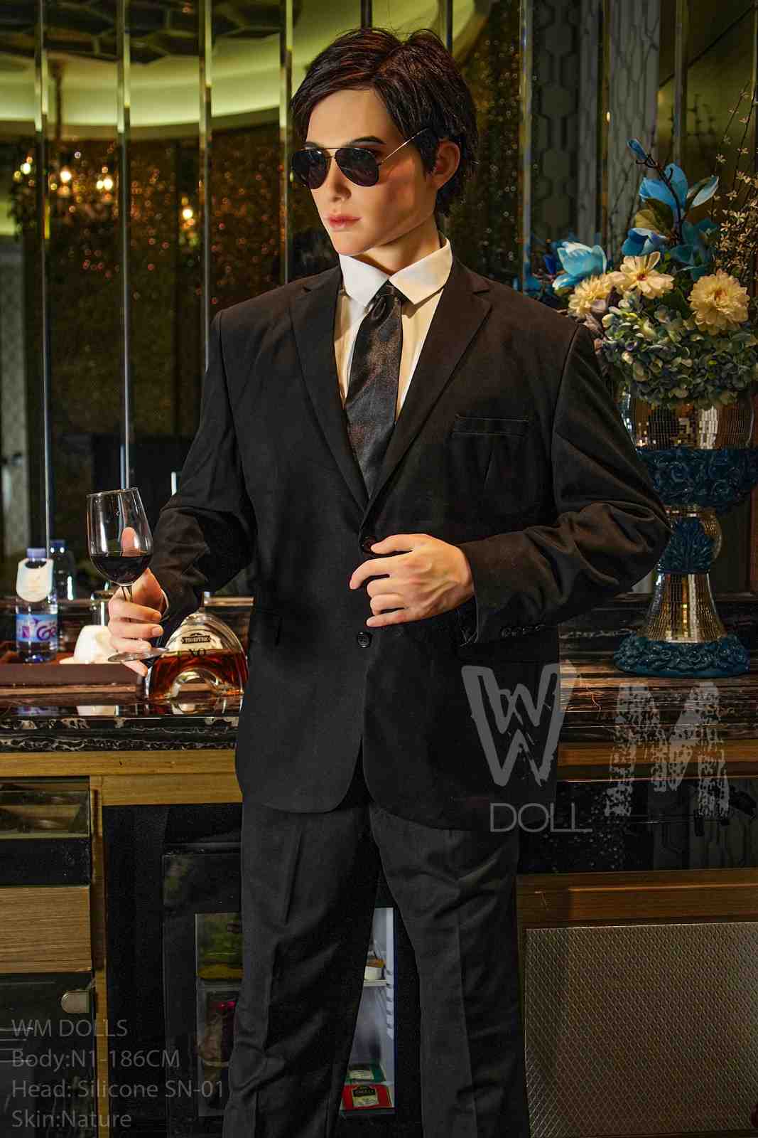 186cm (6ft1") Ultra Light Silicone Sex Male Doll