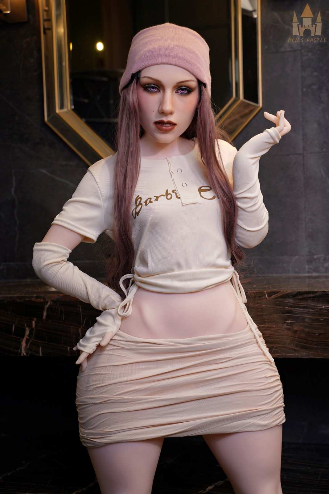 148cm (4ft8") Sensual Femboy Hybrid Sex Doll - B-Cup - Jovelle, Doll Castle, , SRSD