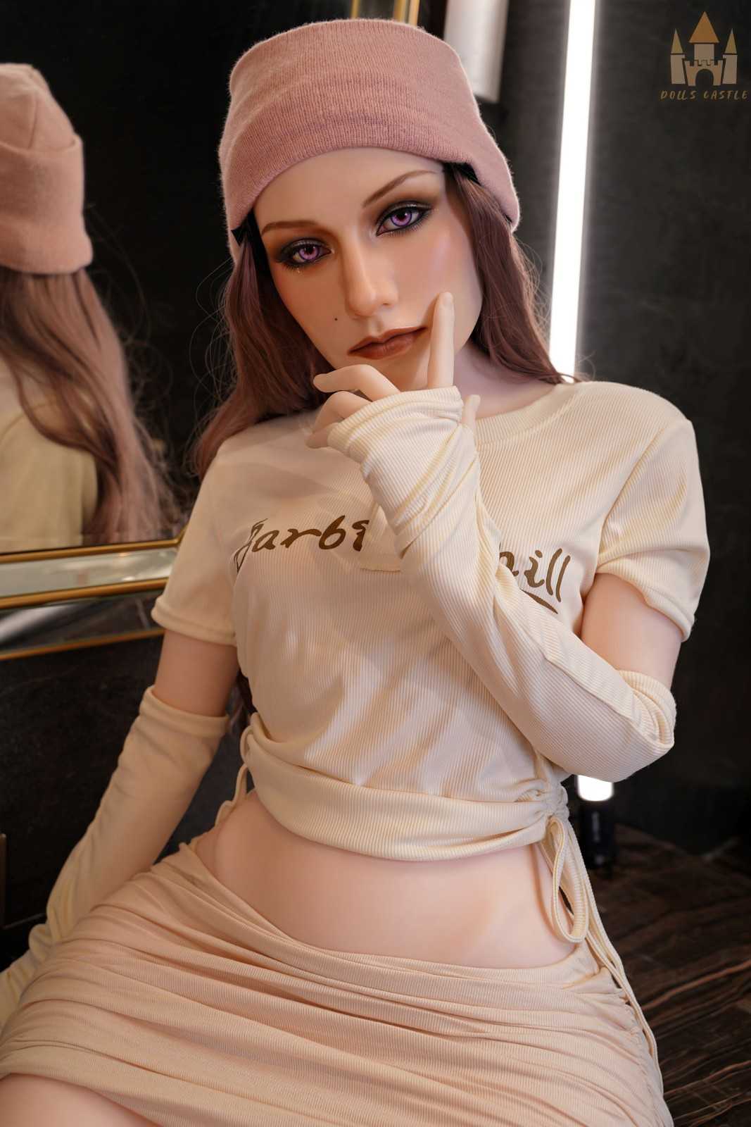 148cm (4ft8") Sensual Femboy Hybrid Sex Doll - B-Cup - Jovelle, Doll Castle, , SRSD