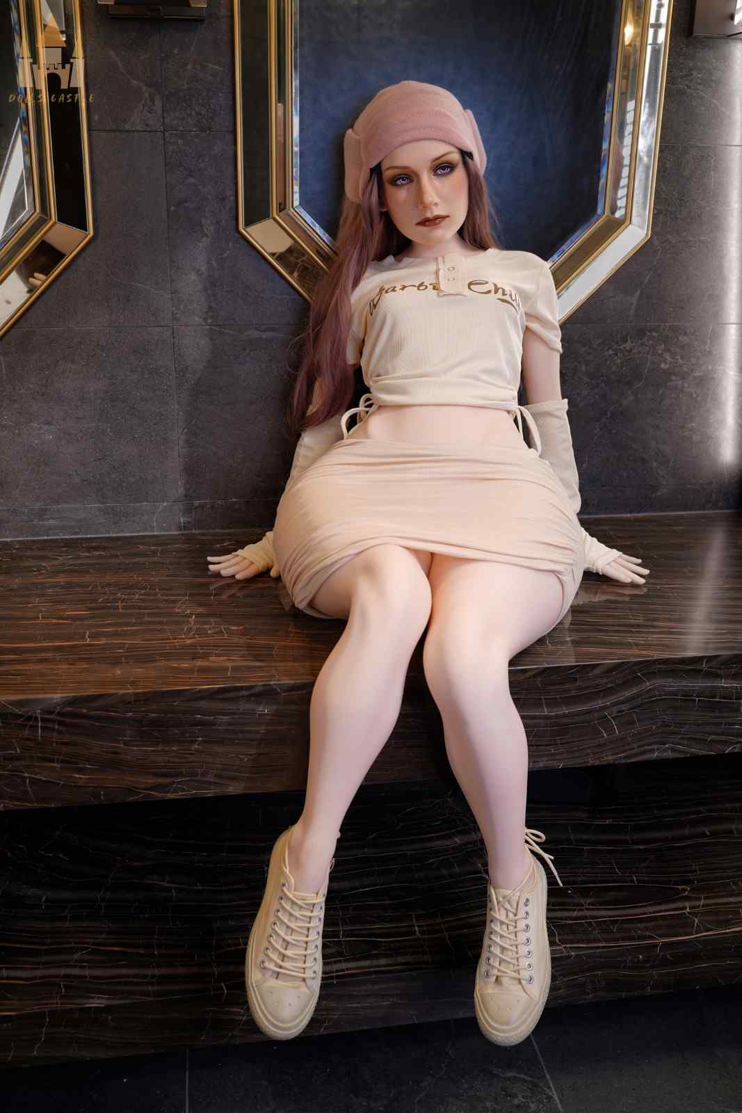 148cm (4ft8") Sensual Femboy Hybrid Sex Doll - B-Cup - Jovelle, Doll Castle, , SRSD