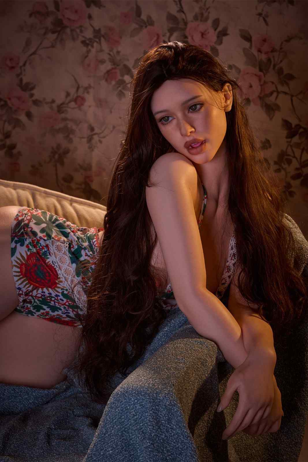 112.5cm (44.3") Redhead Silicone Torso Doll – Iris