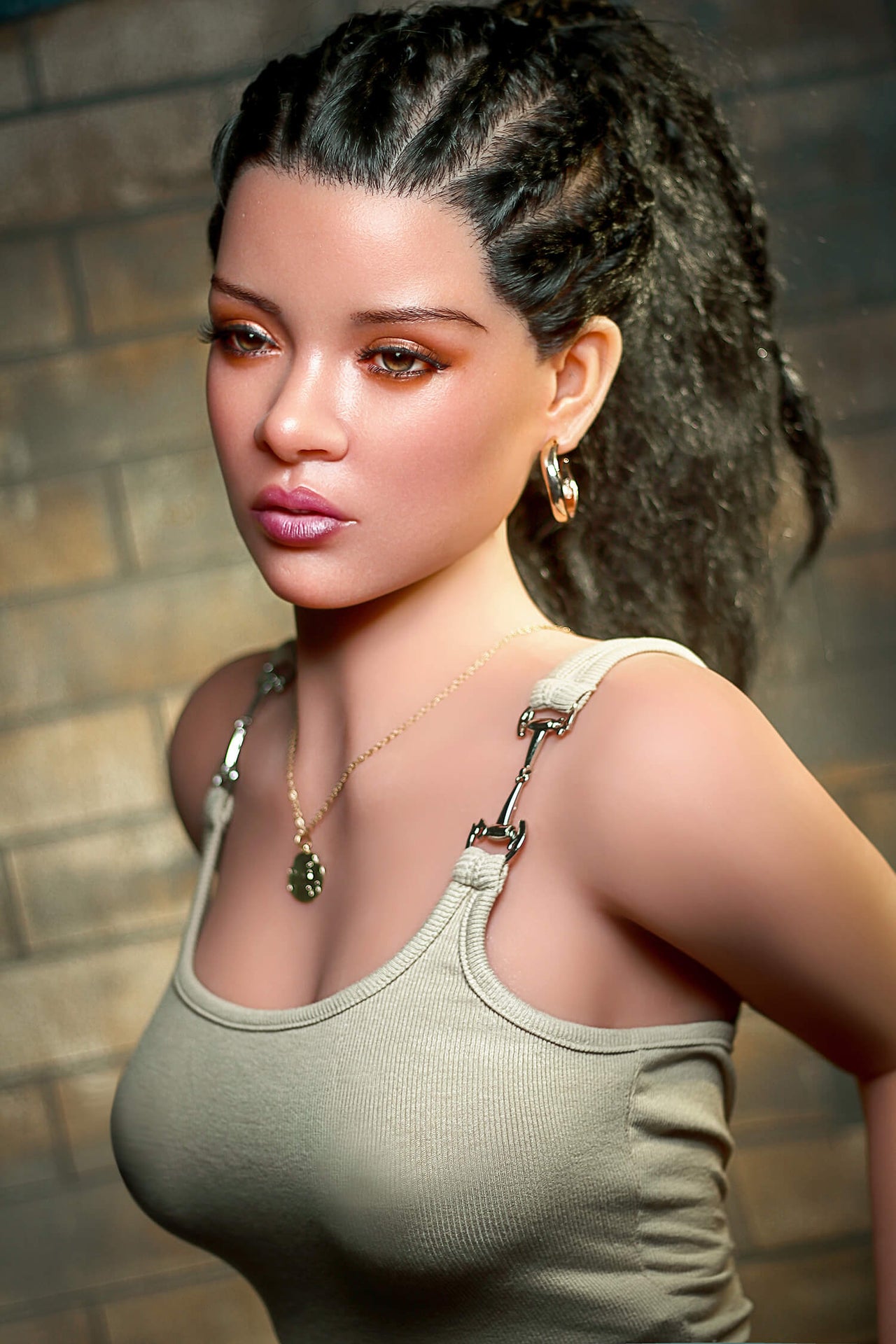 166cm (5ft4") Ebony Hybrid Sex Love Doll - C-Cup - Cherry