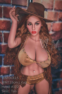 155cm (5ft1') L-Cup BBW Cowgirl Companion Doll with Nipple Penetration - Head#372 - Steph