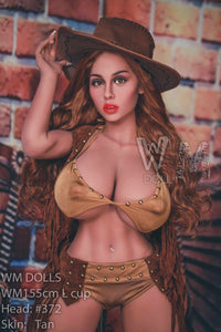 155cm (5ft1') L-Cup BBW Cowgirl Companion Doll with Nipple Penetration - Head#372 - Steph