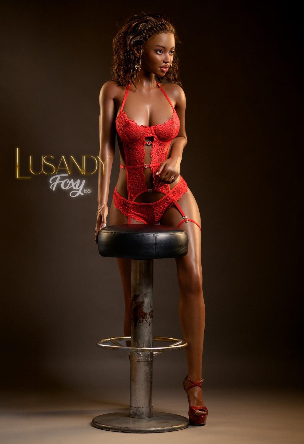 165cm (5ft5") Ebony Silicone Sex Doll - D-Cup – Roxy, Lusandy Dolls, , SRSD