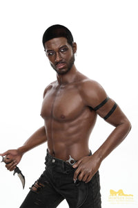 176cm (5ft7') Muscular Ebony Fantasy Silicone Male Sex Doll - Bill