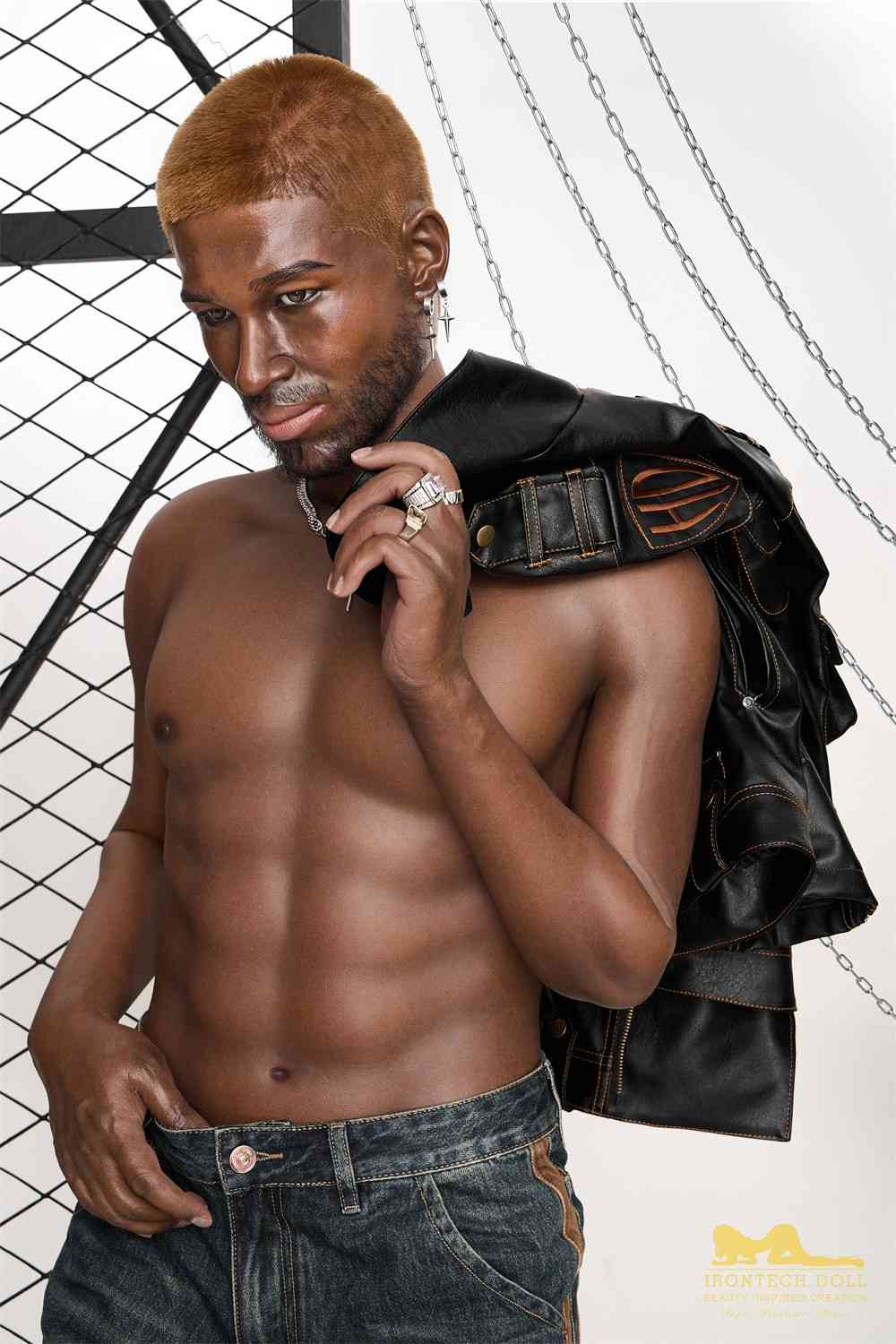 176cm (5ft7') Life Size Ebony Silicone Male Sex Doll - Bill