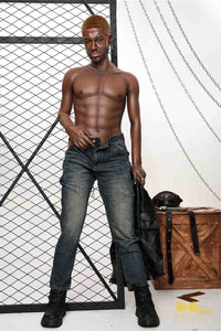 176cm (5ft7') Life Size Ebony Silicone Male Sex Doll - Bill