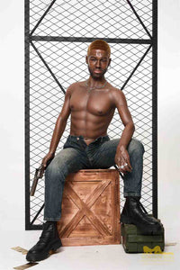 176cm (5ft7') Life Size Ebony Silicone Male Sex Doll - Bill