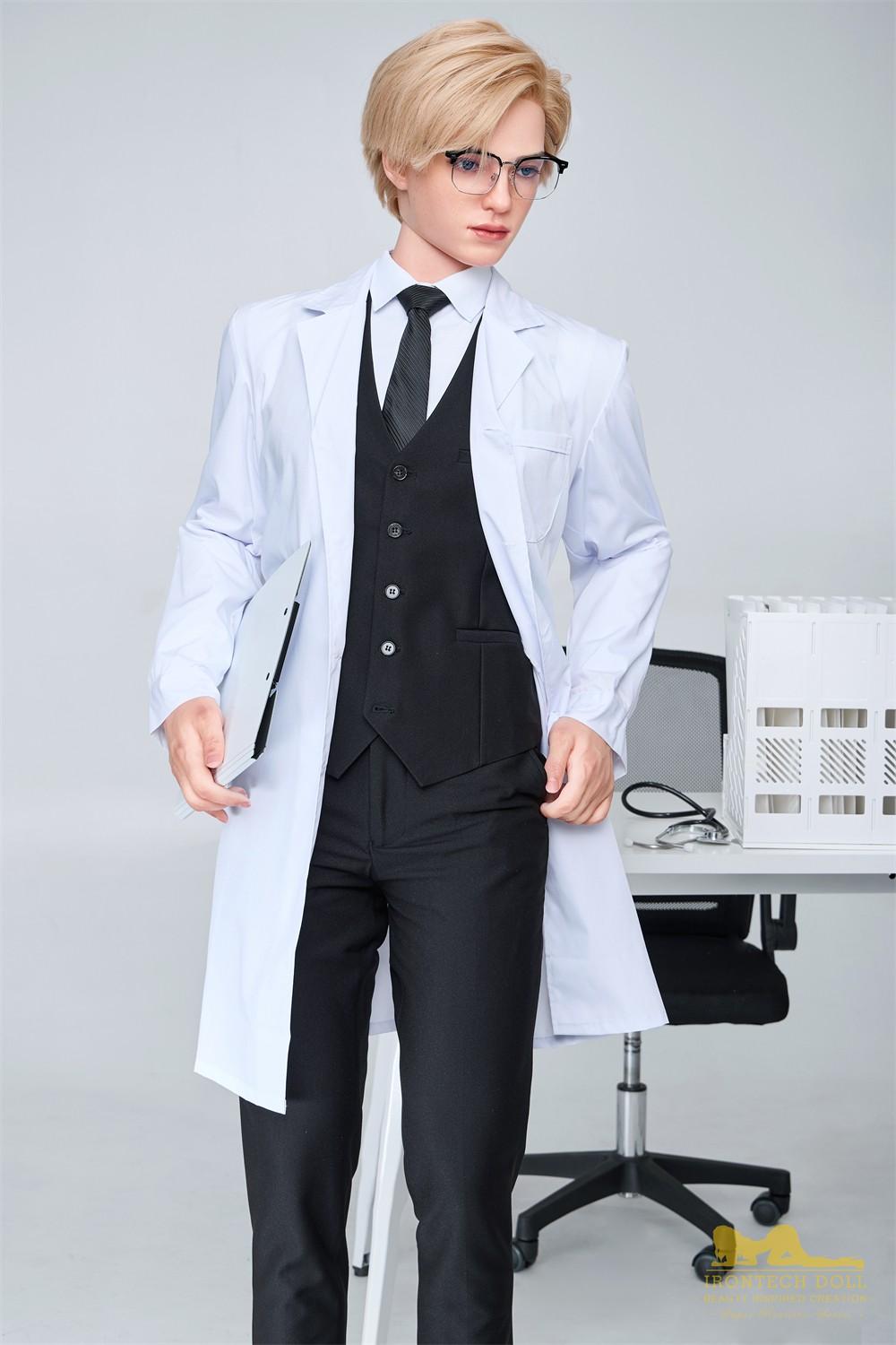 170cm (5ft5") British Silicone Male Sex Doll – Golden-Haired Fantasy Doctor - Lucas