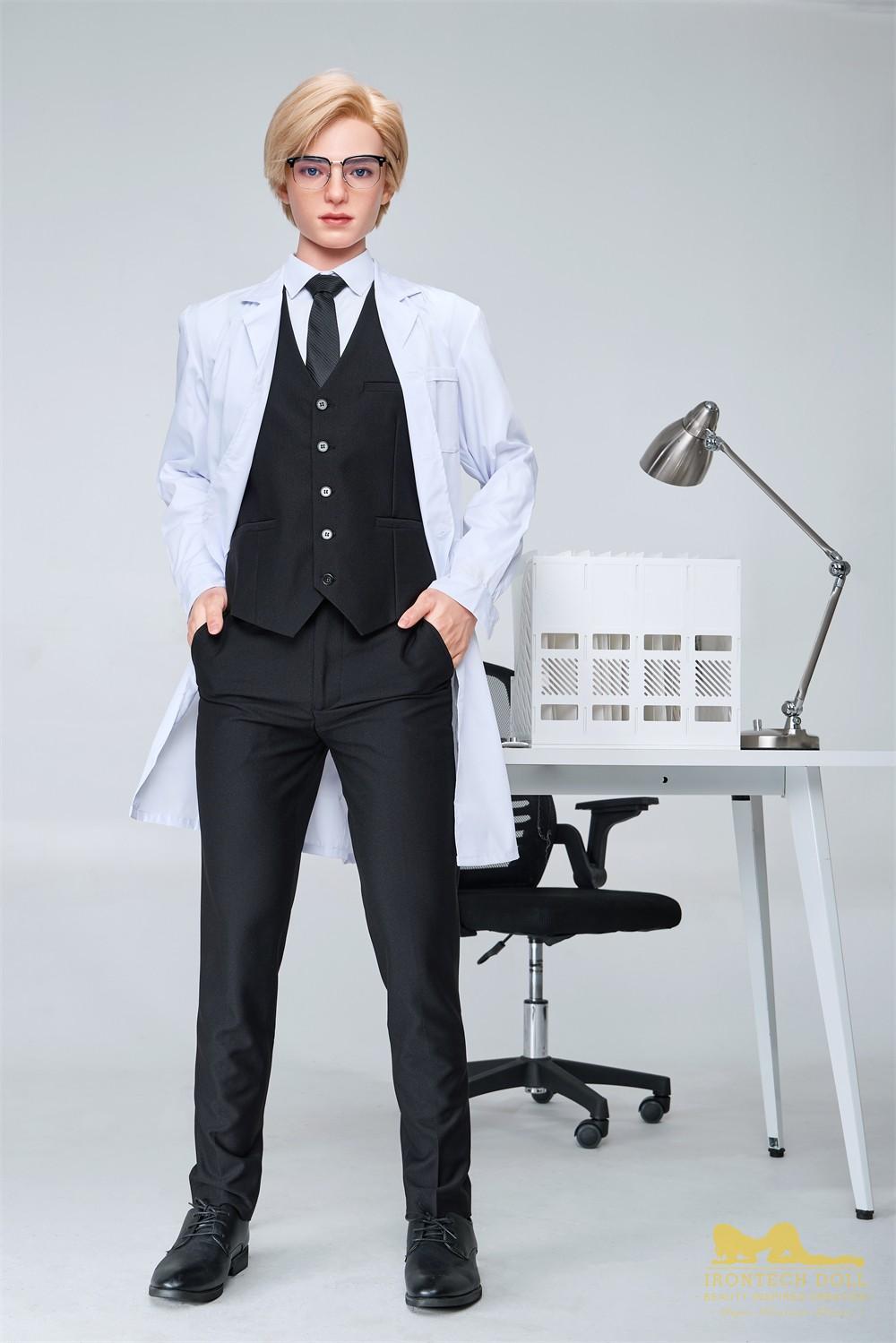 170cm (5ft5") British Silicone Male Sex Doll – Golden-Haired Fantasy Doctor - Lucas