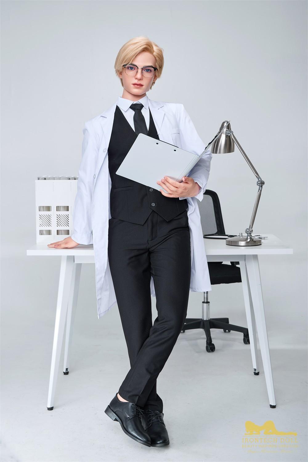 170cm (5ft5") British Silicone Male Sex Doll – Golden-Haired Fantasy Doctor - Lucas