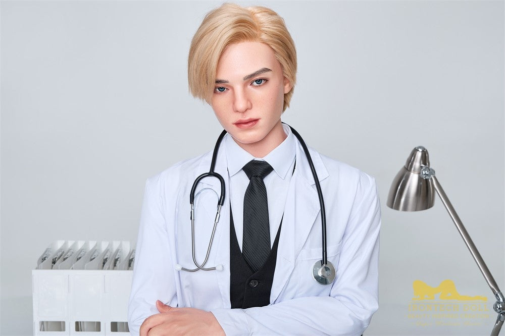 170cm (5ft5") British Silicone Male Sex Doll – Golden-Haired Fantasy Doctor - Lucas