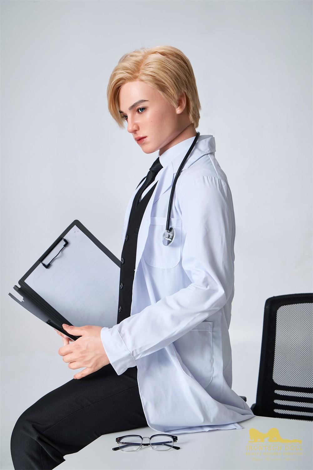 170cm (5ft5") British Silicone Male Sex Doll – Golden-Haired Fantasy Doctor - Lucas