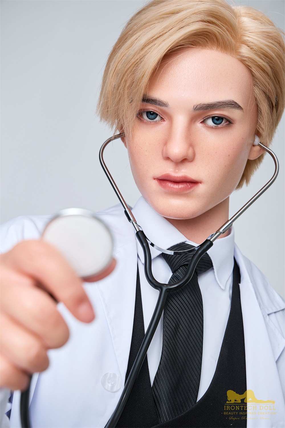 170cm (5ft5") British Silicone Male Sex Doll – Golden-Haired Fantasy Doctor - Lucas