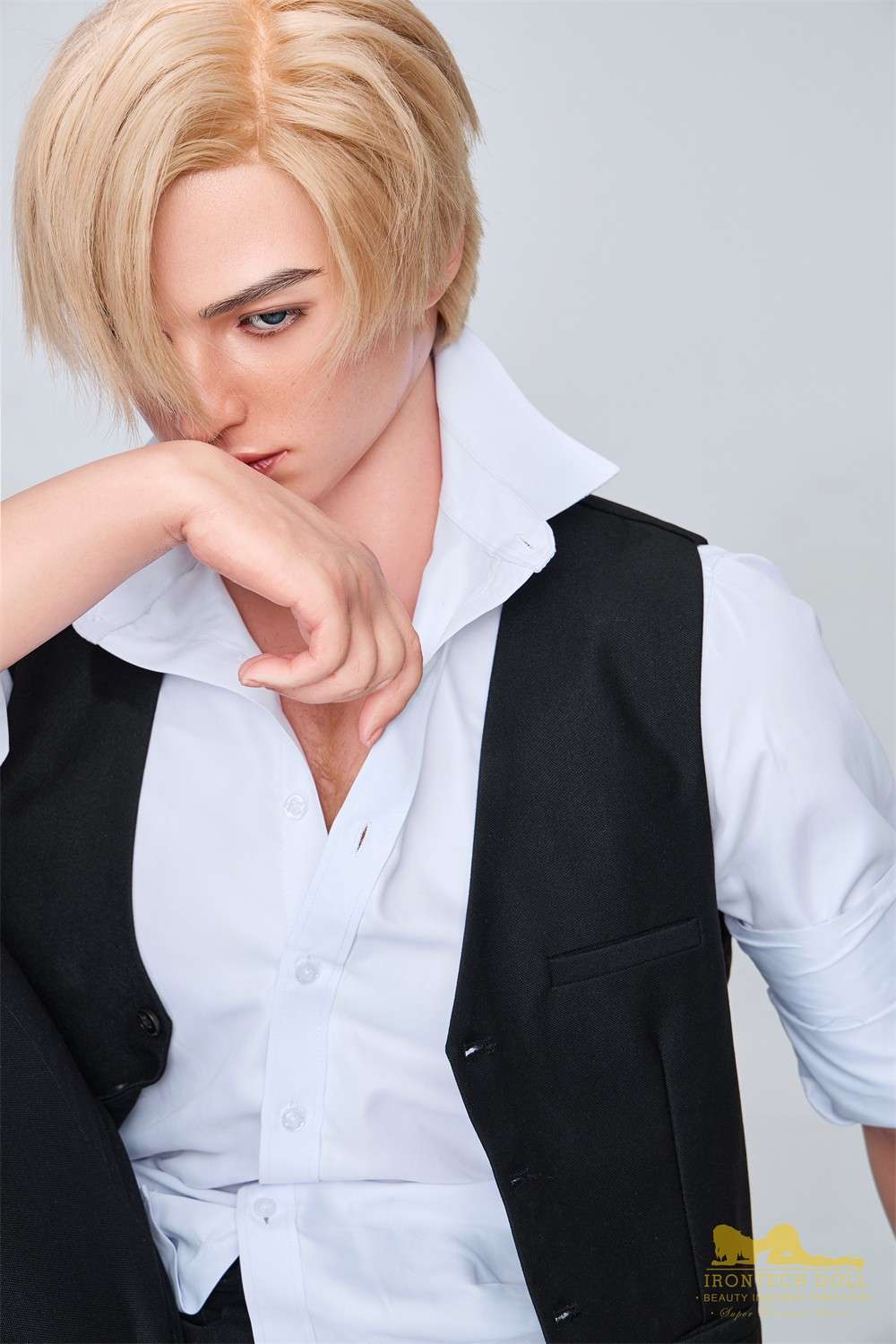 170cm (5ft5") British Silicone Male Sex Doll – Golden-Haired Fantasy Doctor - Lucas