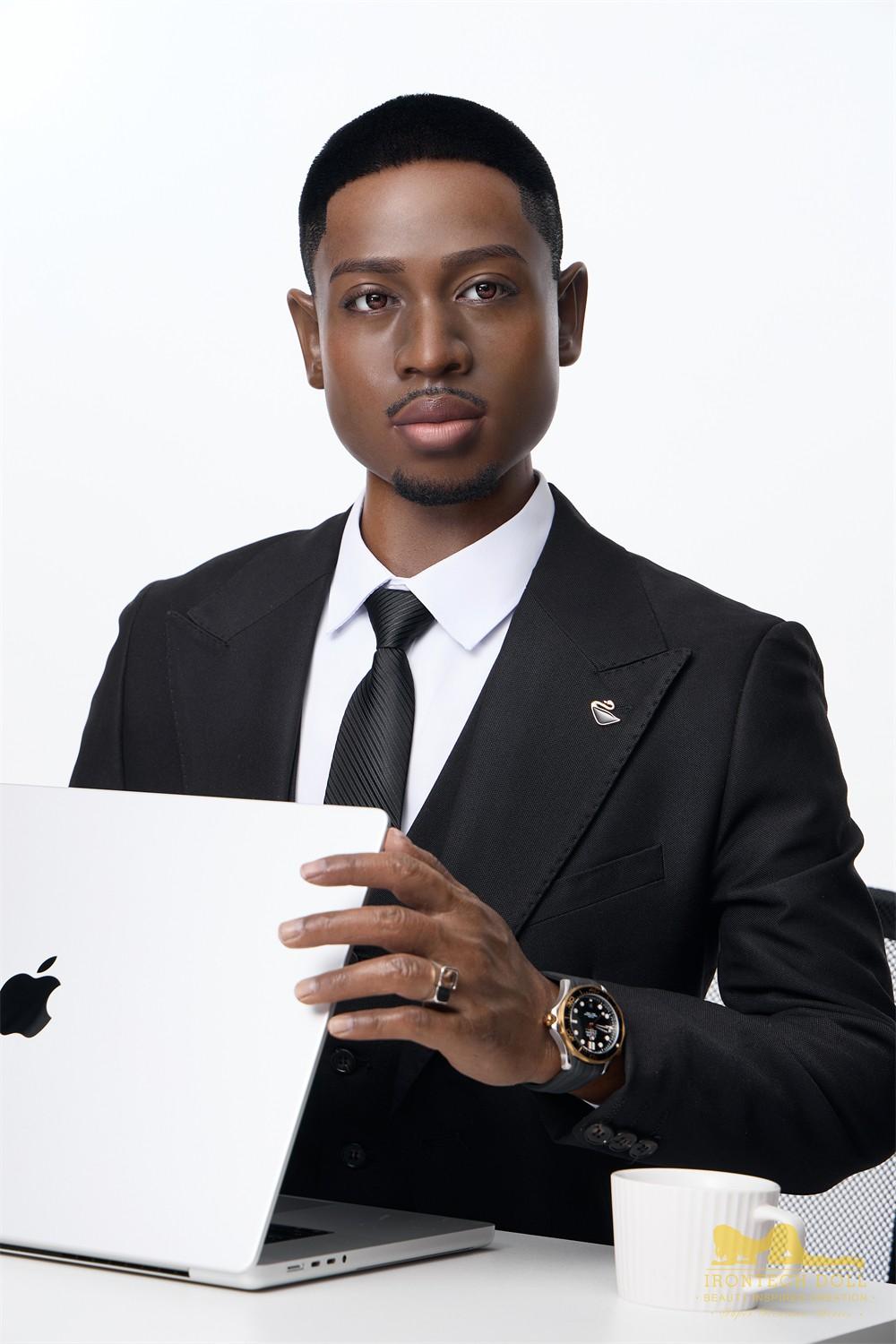 170cm (5ft5') Elegant Black Male Sex Doll – Entrepreneur Fantasy Companion - James