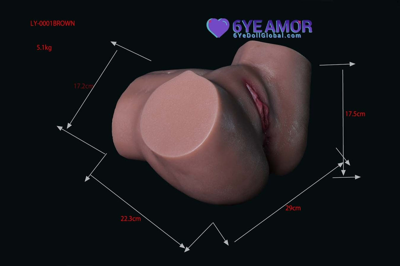 17.5cm (6.9") Masturbator Double Holes Leg Spread (Model# LY0001)
