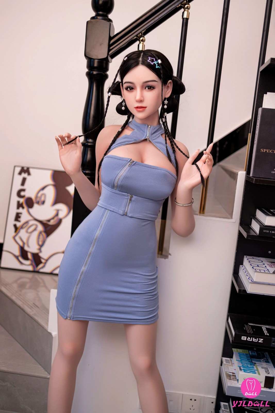 148cm (4ft8") Asian Silicone Head Hybrid Sex Doll - D-Cup - Ellen