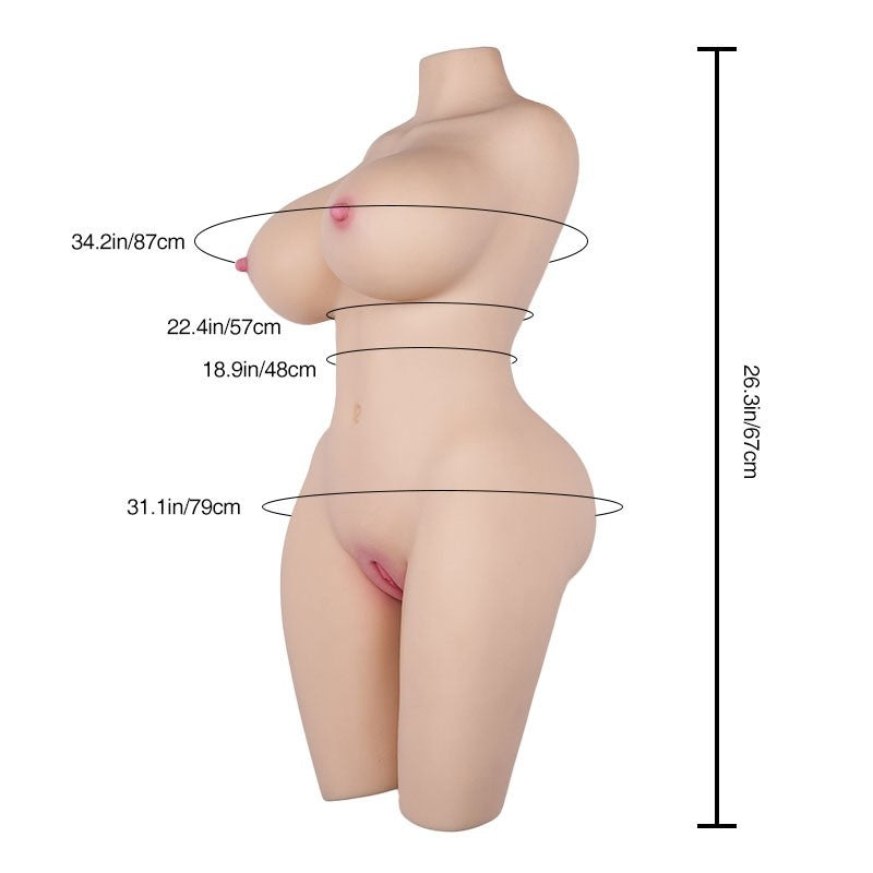 66cm (2ft2") Removable Vagina Torso Sex Doll 4 in 1 with Tantabosom – Ginny