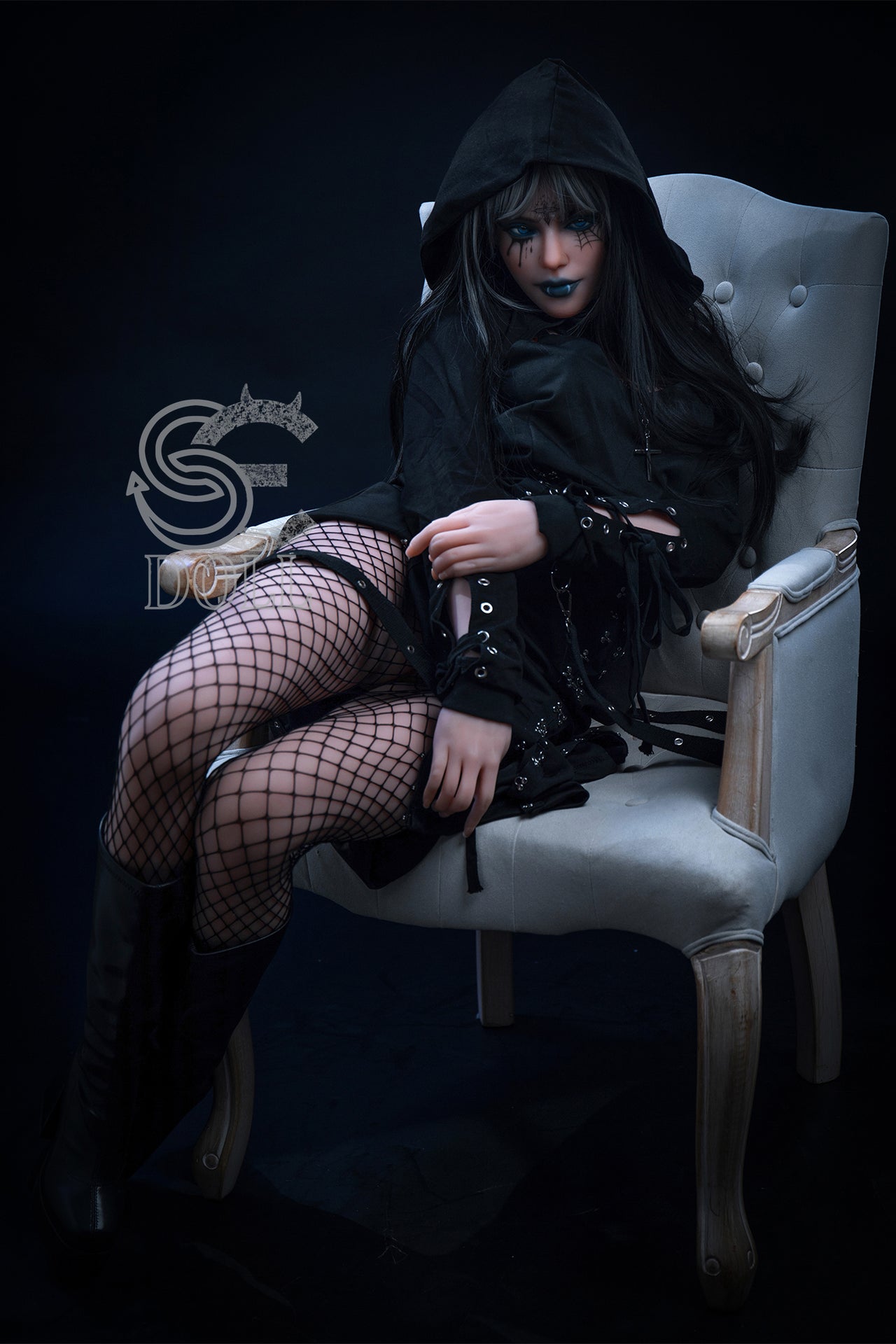 166cm (5ft4') (SED235) C-Cup Ready to Ship Gothic Vampire with Fixed Vagina – In Stock | US Only