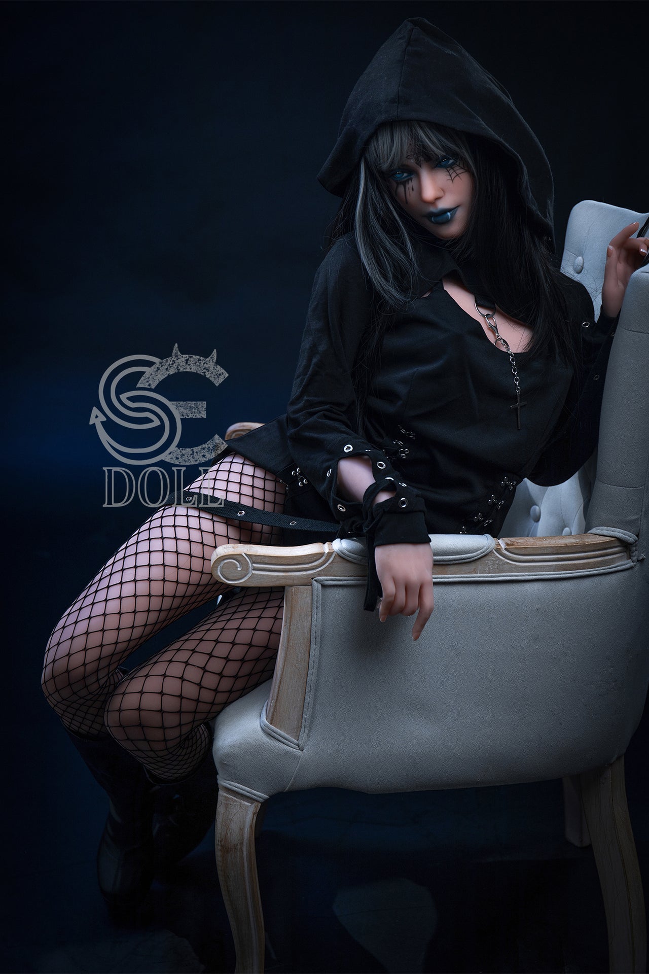 166cm (5ft4') (SED235) C-Cup Ready to Ship Gothic Vampire with Fixed Vagina – In Stock | US Only