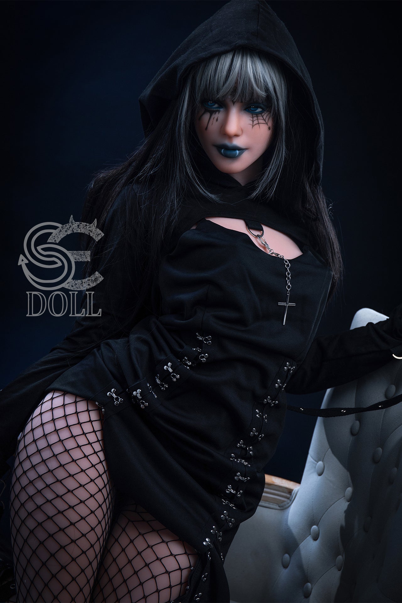 166cm (5ft4') (SED235) C-Cup Ready to Ship Gothic Vampire with Fixed Vagina – In Stock | US Only