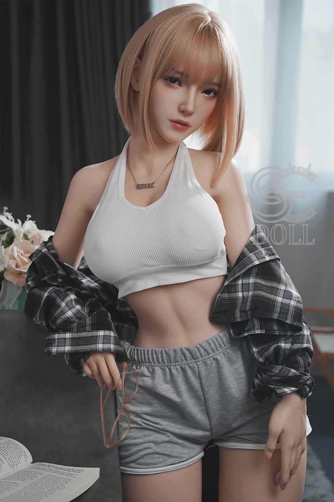 161cm (5ft3') E-Cup Asian Blonde 2B Silicone Sex Doll - SE#130SC - Golden