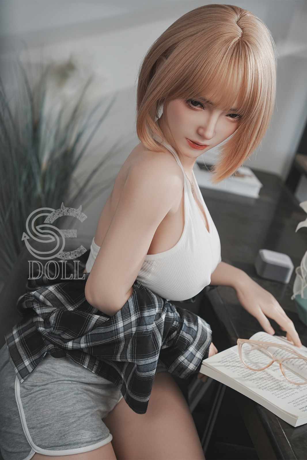 161cm (5ft3') E-Cup Asian Blonde 2B Silicone Sex Doll - SE#130SC - Golden